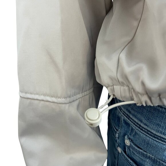 Zara Cropped Drawstring Hoodie Size M - Picture 6 of 11